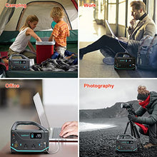 Load image into Gallery viewer, Portable Power Station 500W/555WH,Solar Generator With PD 60w and 18W 2USB Quick Charge,110V/60Hz 2AC Outlets,DC Ports and LED Flashlight,Emergency Power Supply,for Outdoor,Camping,Travel and Home Use

