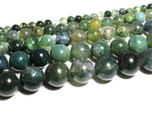 Load image into Gallery viewer, Natural Stone Beads, Moss Grass Agate Natural Stone Round Loose Green Beads for Jewelry Making 4/6/8/10/12 MM DIY Bracelet,12mm About 30pcs
