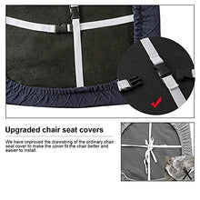 Load image into Gallery viewer, Genina Waterproof Seat Covers for Dining Room Chairs Covers Dining Chair Cover Kitchen Chair Covers (Navy Blue, 4 Pcs)
