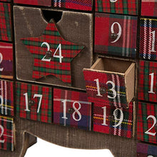 Load image into Gallery viewer, Glitzhome Handcrafted Wooden Reindeer Countdown to Christmas Advent Calendar with Drawer 24 Days
