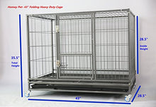 Load image into Gallery viewer, Homey Pet 43" Stackable or Non-Stackable Heavy Duty Cage W/Feeding Door, Casters and Tray (Stackable Economic)
