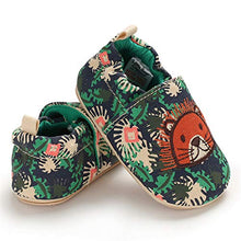 Load image into Gallery viewer, TIMATEGO Toddler Baby Boys Girls Shoes Non Skid Slipper Sneaker Moccasins Infant First Walker House Walking Crib Shoes(6-24 Months) Baby Slipper 9-12 Months Infant, 01 Green Lion
