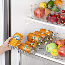 Load image into Gallery viewer, HOOJO Fridge Organizer Bins, Set of 8 Plastic Refrigerator Pantry Organizers for Freezer and Pantry, Kitchen Cabinets, BPA-Free, Clear
