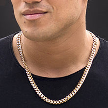 Load image into Gallery viewer, Lifetime Jewelry 9mm Cuban Link Chain Necklace for Men &amp; Women 24k Gold Plated, 24 Inches
