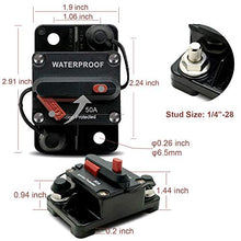 Load image into Gallery viewer, LYCAEA 50 Amp Circuit Breaker for Boat Trolling with Manual Reset Surface Mount,Water Proof IP67,12V- 48V DC
