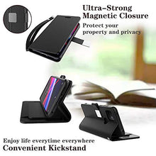 Load image into Gallery viewer, FANUBA for T-Mobile Revvl 4 Plus Wallet Phone Case, PU Leather with Viewing Stand Wrist Strap Card Holders [Flip Folio Cover ] for T-Mobile Revvl 4 Plus - Black
