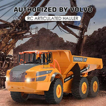 Load image into Gallery viewer, Volvo RC Truck Dump Truck RC Articulated Hauler with Rechargeable Battery 120 Min Play Time RC Toy Construction Truck for All Adults &amp; Kids
