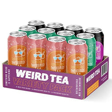 Load image into Gallery viewer, Drink Weird - Weird Tea, Best Sellers Variety Pack, Certified Organic Functional Iced Tea with 80mg of Natural Caffeine, 12 Pack of 16oz Cans
