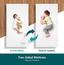 Load image into Gallery viewer, Moonlight Slumber Breathable Dual Sided Baby Crib Mattress. Firm Sided for Infants Reverse to Soft Side for Toddlers Bed. Easy to Clean Waterproof and Odor Resistant (Made in USA. Latest Version).
