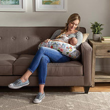 Load image into Gallery viewer, Boppy Original Nursing Pillow and Positioner, Blue Pink Posy, Cotton Blend Fabric with allover fashion
