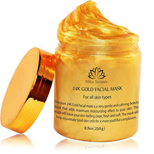 Load image into Gallery viewer, 24K Gold Facial Mask — Rejuvenating Anti-Aging Face Mask — Face Mask For Flawless Skin — Reduces Fine Lines &amp; Wrinkles — Clears Acne, Minimizes Pores — Moisturizes &amp; Firms Up Your Skin By White Naturals
