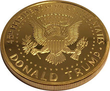 Load image into Gallery viewer, Donald Trump Gold Coin, Gold Plated Collectable Coin and Case Included, 45th President, Certificate of Authenticity Official
