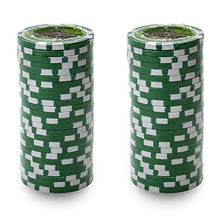 Load image into Gallery viewer, Brybelly Las Vegas Casino Poker Chip Heavyweight 14-Gram Clay Composite – Pack of 50 ($25 Green)
