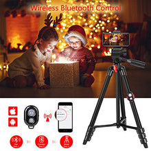 Load image into Gallery viewer, ZOMEI 54" Phone Tripod Cellphone Tripod Portable Travel Tripod Smartphone Tripod Stand with Phone Holder and Remote Shutter for Smartphone Sport Camera and Light Camera
