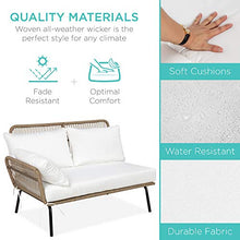 Load image into Gallery viewer, Best Choice Products Outdoor Rope Woven Sectional Patio Furniture L-Shaped Conversation Sofa Set w/Cushions, Side Table
