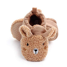 Load image into Gallery viewer, Enteer Infant Boys' Winter Slippers Newborn Warm Crib Shoes Bear Brown US 5
