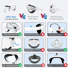 Load image into Gallery viewer, Head Strap for Oculus Quest 2, Halo Strap &amp; Silicone Face Cover Set - Adjustable Replacement for Elite Strap - Accessories for VR - Reduce Face Pressure Comfortable Soft Touch (White)
