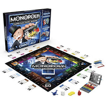 Load image into Gallery viewer, Monopoly Super Electronic Banking Board Game, Electronic Banking Unit, Choose Your Rewards, Cashless Gameplay Tap Technology, for Ages 8 and Up
