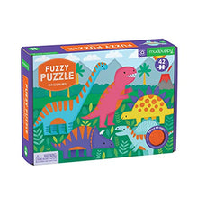 Load image into Gallery viewer, Mudpuppy Dinosaurs Fuzzy Puzzle, 42 Thick Pieces, 15” x 11” – Dinosaur Jigsaw Puzzle for Ages 3+ – Fun Sensory Puzzle Featuring Soft and Fuzzy Embellishments and a Colorful, Charming Illustration
