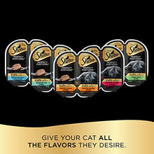 Load image into Gallery viewer, SHEBA PERFECT PORTIONS Cuts in Gravy Adult Wet Cat Food Trays (24 Count, 48 Servings), Roasted Chicken, Gourmet Salmon and Tender Turkey Entrée, Easy Peel Twin-Pack Trays
