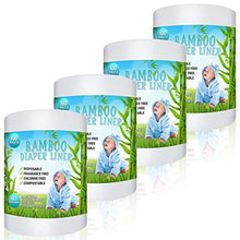 Load image into Gallery viewer, Disposable Cloth Bamboo Diaper Liners – Eco-Friendly, Fragrance Free &amp; Chlorine Free, Flushable Biodegradable Reusable Liners for Cloth Diaper 100 Sheets per roll
