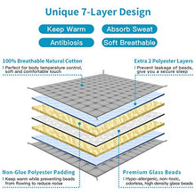 Load image into Gallery viewer, Fabula Life Adult Weighted Blanket(15lbs, 72”x48”, Full Size) for People Weigh Around 140lbs| Weighted Blanket Adult| Cotton Heavy Cozy Blanket| Premium Glass Beads| Calm Deep Sleep
