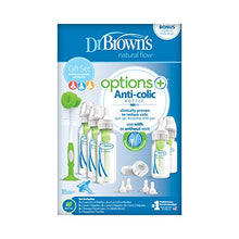 Load image into Gallery viewer, Dr. Brown's Options+ Newborn Essentials Gift Set with 4oz and 8oz Baby Bottles, Baby Bottle Brush and HappyPaci
