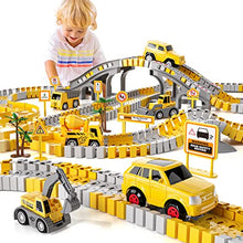 Load image into Gallery viewer, iHaHa 236 PCS Construction Toys Race Tracks for Boys Kids Toys, 6 PCS Construction Car and Flexible Track Playset Create A Engineering Road for 3 4 5 6 Year Old Boys Girls Toys

