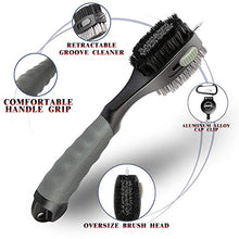 Load image into Gallery viewer, Champkey PRO Retractable Golf Club Brush - Oversized Brush Head，Soft Rubber Hand Grip &amp; Retractable Groove Cleaner Golf Brush (Grey)
