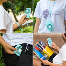 Load image into Gallery viewer, Aluan Handheld Fan Mini Fan Powerful Small Personal Portable Fan Speed Adjustable USB Rechargeable Eyelash Fan for Kids Girls Woman Man Home Office Outdoor Travel
