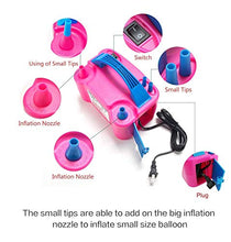 Load image into Gallery viewer, Electric Air Balloon Pump, Portable Dual Nozzle Electric Balloon Blower Air Pump Balloons Inflator for Decoration, Party, Sport,Gifts:2 Balloon Tying Tools
