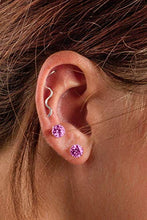 Load image into Gallery viewer, 6mm Light Pink Tourmaline Gemstone Stud Earrings in Sterling Silver - October Birthstone

