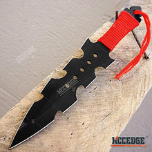Load image into Gallery viewer, Tactical Knife Survival Knife Hunting Knife 7.5" Ripper Throwing Knives Set Fixed Blade Knife Razor Sharp Edge Camping Accessories Survival Kit Tactical Gear 74397 (Black)
