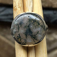 Load image into Gallery viewer, Natural Green Moss Agate 925 Solid Sterling Silver Ring Size 5.75
