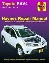 Load image into Gallery viewer, Toyota RAV4 (13-18) Haynes Repair Manual (Does not cover information specific to RAV4 EV (Electric Vehicle) models. Includes thorough vehicle coverage ... exclusion noted.) (Haynes Automotive)
