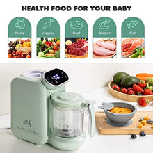 Load image into Gallery viewer, Baby Food Maker, 5 in 1 Baby Food Processor, Smart Control Multifunctional Steamer Grinder with Steam Pot, Auto Cooking &amp; Grinding, Baby Food Warmer Mills Machine
