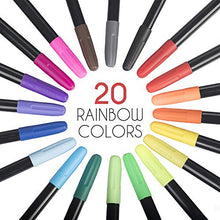 Load image into Gallery viewer, 20 Fabric Markers Pens Set - Non Toxic, Indelible and Permanent Fabric Paint Fine Point Textile Marker Pen - Pens Fine Point Tip
