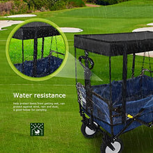 Load image into Gallery viewer, VOONKE Wagon Rain Cover, Push-Pull Wagon Rain Cover Canopy,Folding Wagon Canopy Attachment, Suitable for Outdoor Camping Picnic Waterproof Transparent Wagon Cover（Suitable for Half-Folded Wagon）
