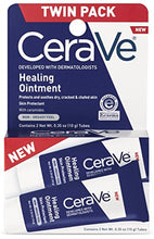 Load image into Gallery viewer, CeraVe Healing Ointment | 2 Pack (0.35 Ounce Each) | Cracked Skin Repair Skin Protectant with Petrolatum Ceramides | Lanolin &amp; Fragrance Free
