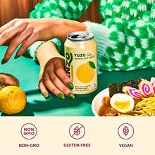 Load image into Gallery viewer, Sanzo Flavored Sparkling Water - Yuzu (Lemon) 12-Pack - Made with Real Fruit and Sugar-Free - Non-GMO, Gluten-Free and Vegan - 12 Fl Oz Cans - Pair Perfectly With Ginger For A Balanced Punch.
