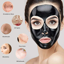 Load image into Gallery viewer, Blackhead Remover Face Mask,Black Mask,3-in-1 Purifying Charcoal Peel off Mask with Acne &amp; Blackhead Extractor Kit and Silicone Brush,Deep Cleansing Facial Mask for All Skin Types Face &amp; Nose
