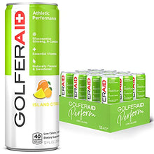 Load image into Gallery viewer, GOLFERAID Performance Blend, Up Your Golf Game, No Caffeine, Glucosamine, Turmeric, MSM, CoQ10, B-Complex, BCAAs and Electrolytes, 40 Calories, 100% Clean, Paleo, Vegan, 12-oz. cans (Pack of 12)

