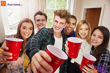 Load image into Gallery viewer, Stack Man Red [16 oz-100 Pack] Party, Cold Drink Plastic Disposable Cups, 100 Count (Pack of 1)
