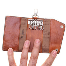 Load image into Gallery viewer, Asoodehdelan Genuine Leather Parsi Poetry ID Credit Card Holder Keychain Persian
