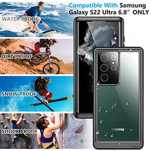 Load image into Gallery viewer, Temdan for Samsung Galaxy S22 Ultra Case Waterproof, Built in Screen Protector 360° Full Body Heavy Duty Shockproof IP68 Waterproof Galaxy S22 Ultra Case for Samsung S22 Ultra 5G 6.8 inch
