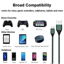 Load image into Gallery viewer, PS4 Controller Charger Cable 2Pack 15ft Extra Long Durable Nylon Braided Micro USB Fast Charging and Data Sync Cord Compatible for Playstation 4,Xbox One S/X Controller,Samsung Galaxy S7 S6 and More
