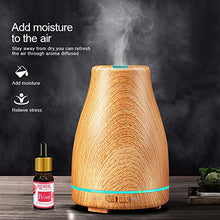 Load image into Gallery viewer, CWH&amp;WEN 120Ml Aroma Essential Oil Diffuser Portable Aromatherapy Cool Mist Humifidier with 7 Changing LED Lights, Timer Settings, Waterless Auto Shut Off,Brown
