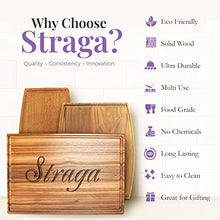 Load image into Gallery viewer, Straga - Engraved Cutting Boards for Personalized Gifts, Practical Wedding Gifts and Keepsakes, Customize Your Wood Board, Style and Design (Minimalist Script Corner Design No.920)
