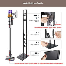 Load image into Gallery viewer, Foho Vacuum Stand for Dyson,Stable Metal Storage Bracket Stand Holder for Dyson Handheld V6 V7 V8 V10 DC30 DC31 DC34 DC35 DC58 DC59 DC62 Cordless Vacuum Cleaners &amp; Accessories &amp; Attachments (Black)
