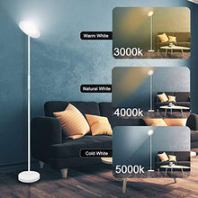 Load image into Gallery viewer, 2 Pcs, 1 Pearl White+1 Silvery Grey, JOOFO Floor Lamp,30W/2400LM Sky LED Modern Torchiere 3 Color Temperatures Super Bright Floor Lamps-Tall Standing Pole Light with Remote &amp; Touch Control
